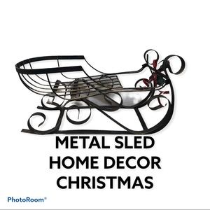SLED SLEIGH CHRISTMAS DECOR DECORATION METAL